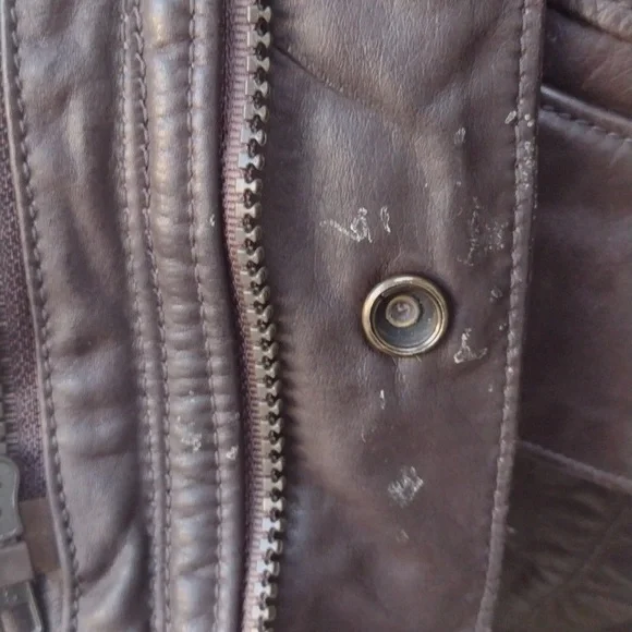 Vintage Star Sportswear Brown Leather Jacket XL